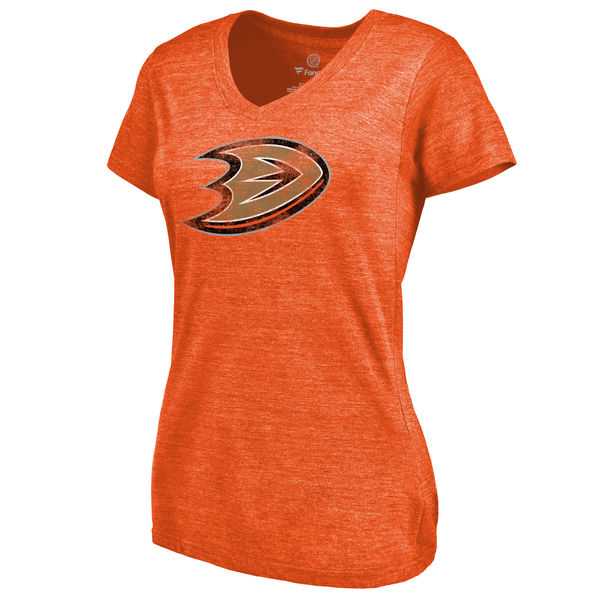 Women's Anaheim Ducks Distressed Team Primary Logo V Neck Tri Blend T-Shirt Orange FengYun,We sell and wholesale Women's Anaheim Ducks Distressed Team Primary Logo V Neck Tri Blend T-Shirt Orange FengYun on line form chian!